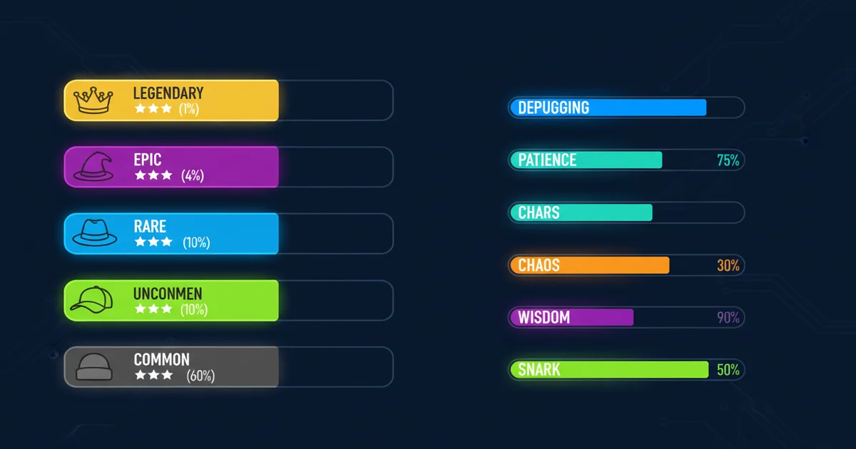 Claude Code Buddy rarity tiers and stat system overview