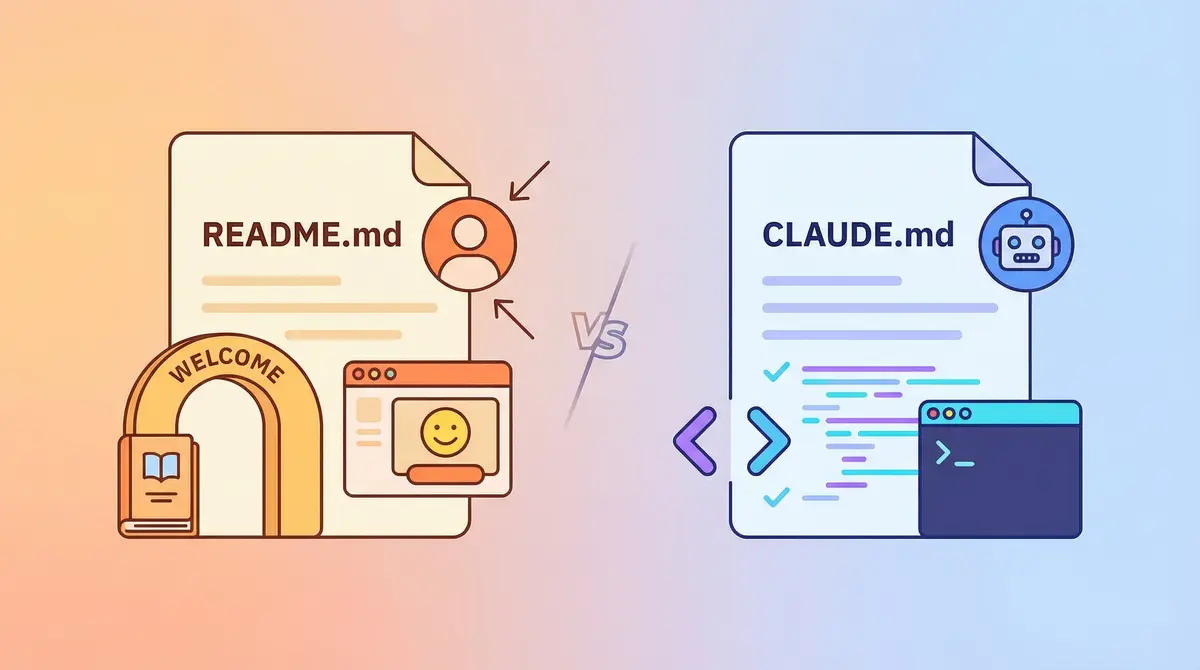 CLAUDE.md vs README.md