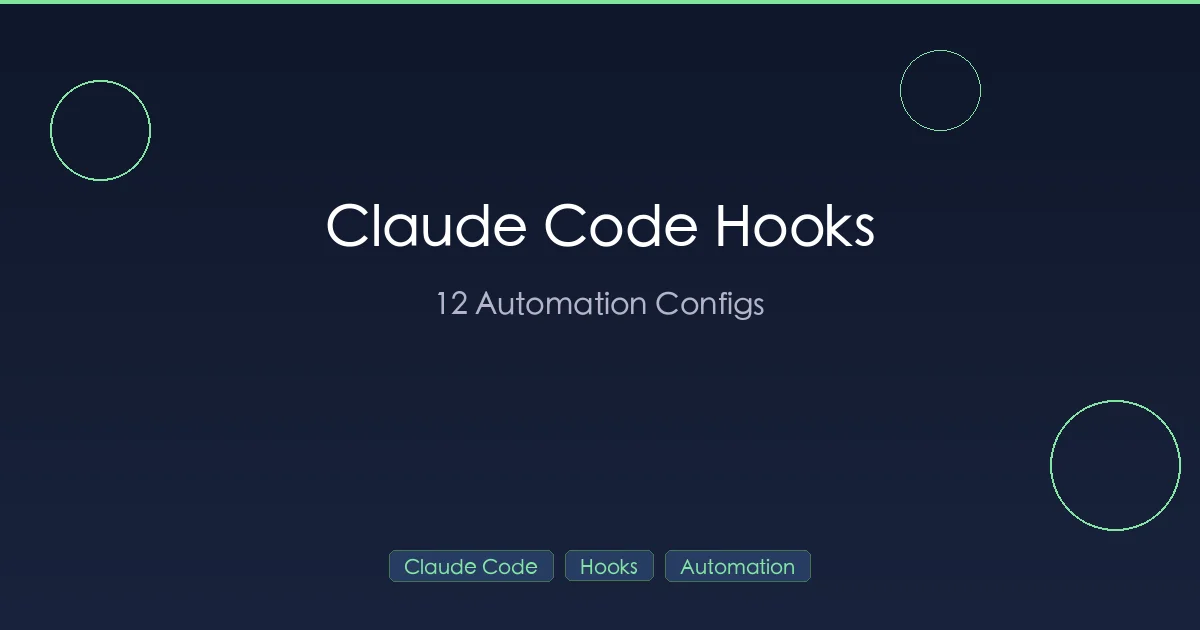 Claude Code Hooks automation workflow with 12 ready-to-use configs