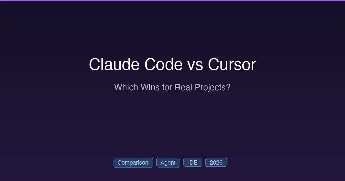 Claude Code vs Cursor comparison for AI coding in 2026