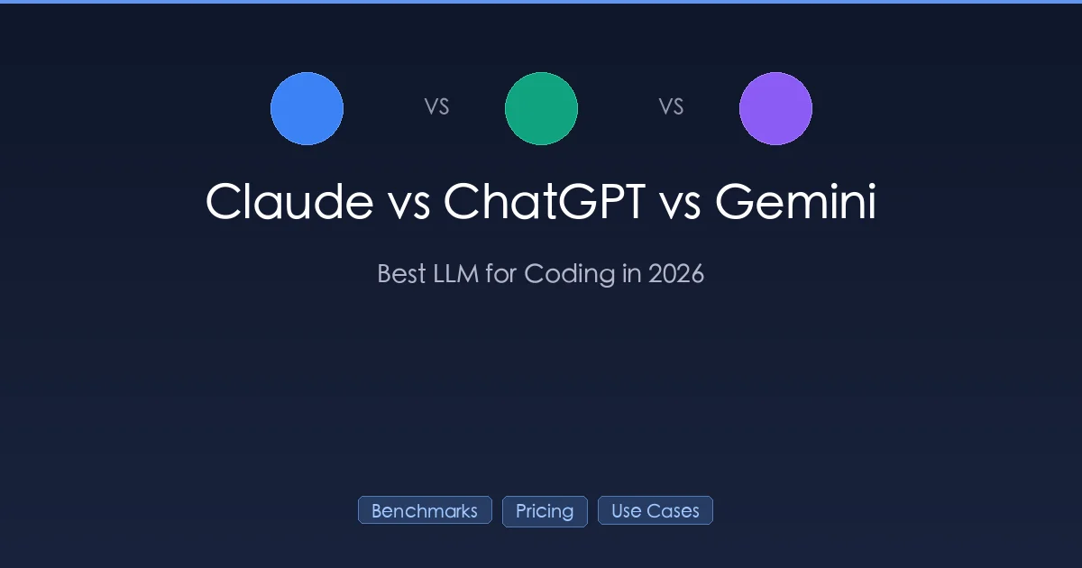 Claude vs ChatGPT vs Gemini comparison for coding tasks in 2026