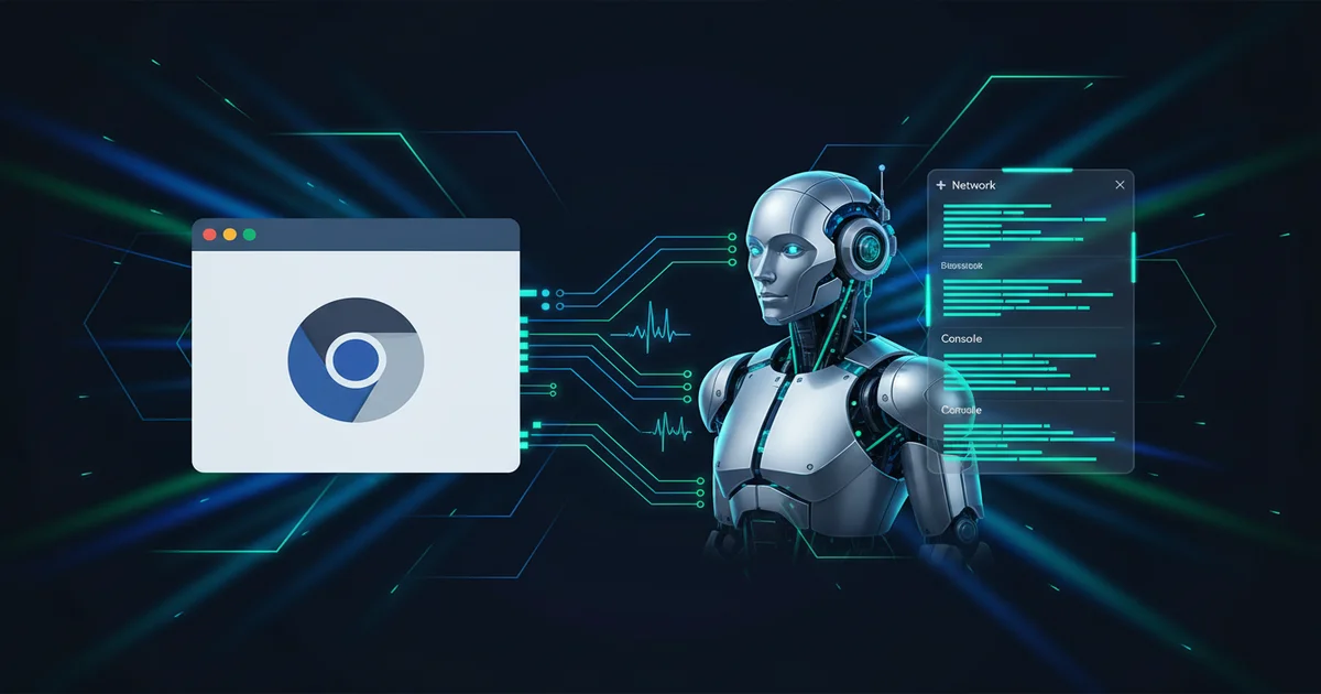 Chrome DevTools MCP connecting AI agent to browser for debugging