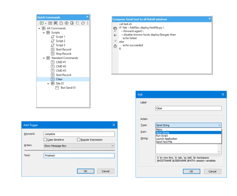 XShell 终端界面，专业的企业级 SSH 客户端
