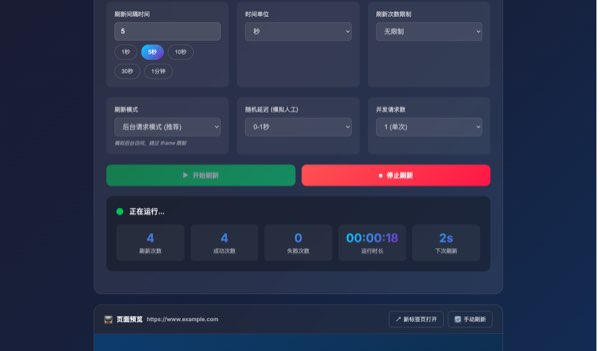 定时刷新网页截图