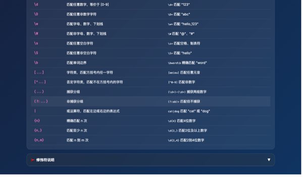 正则表达式测试截图